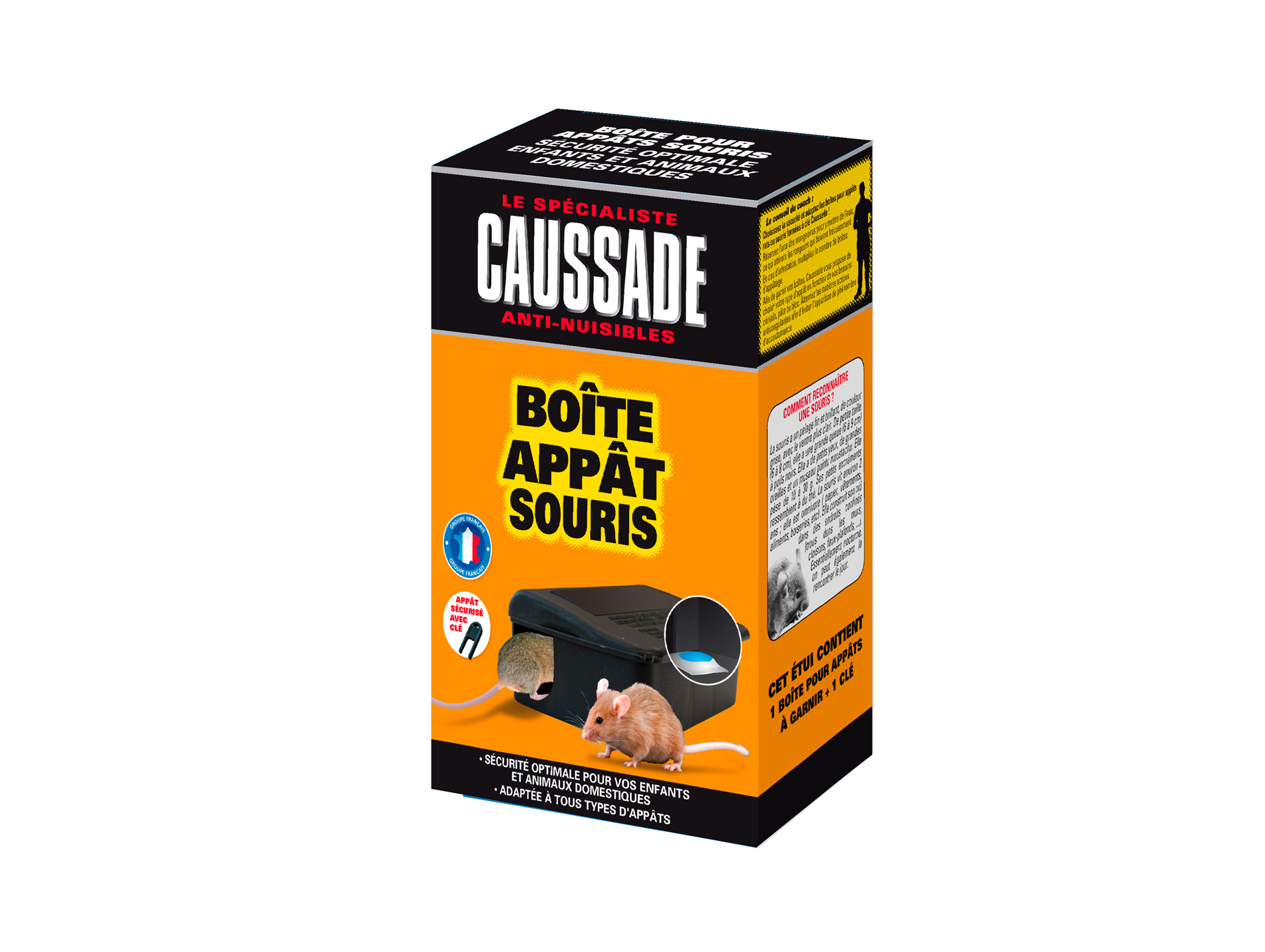 Boîte à appât souris avec clé
