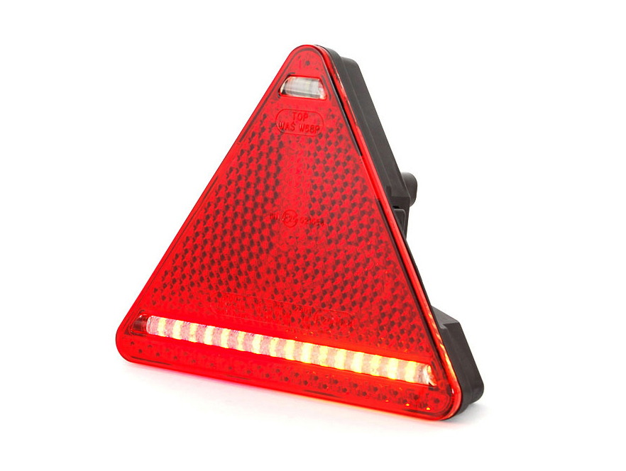 Feu arrière gauche triangle LED 3 fonct. éclairage plaque 12/24v