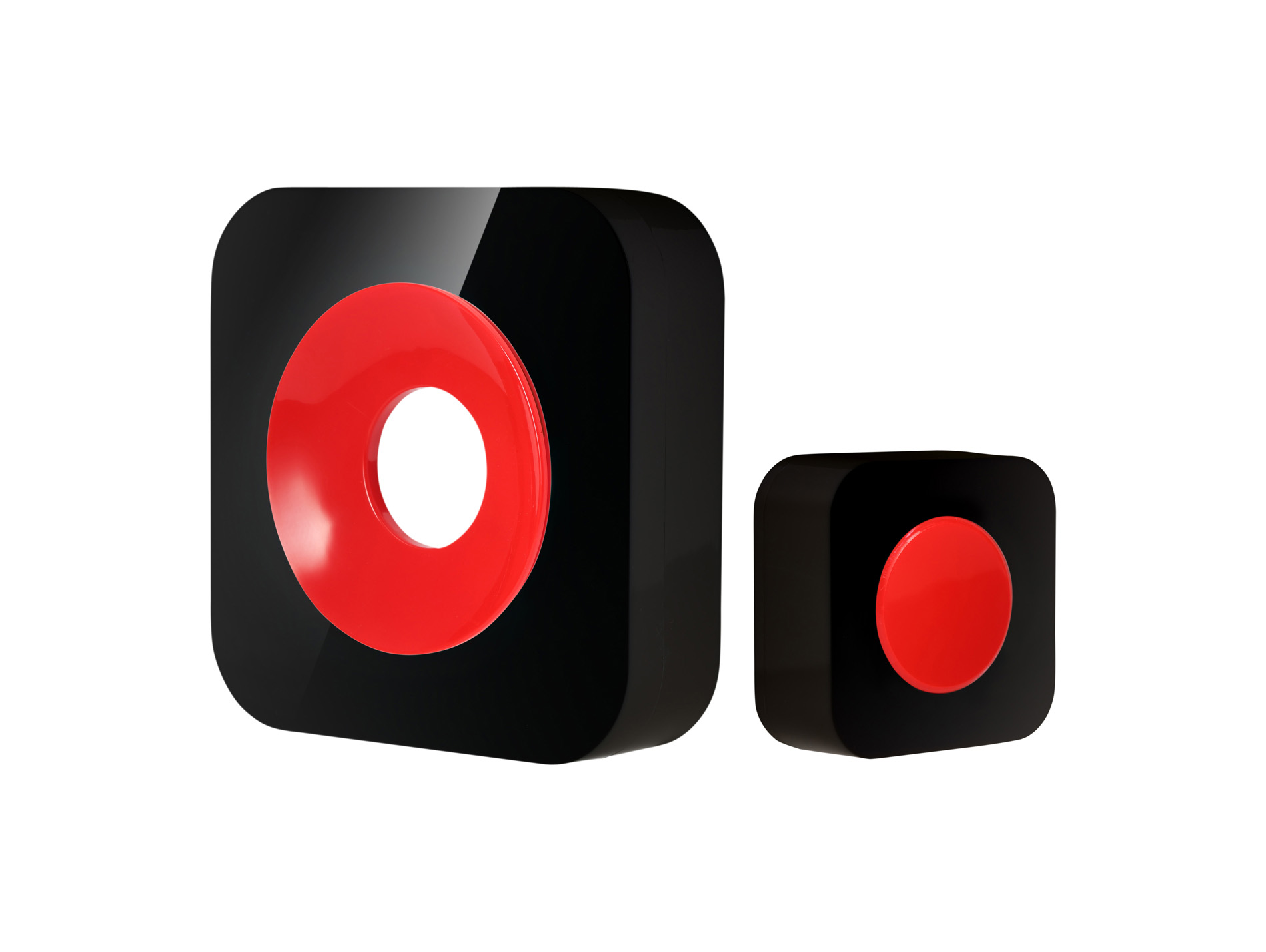 Carillon sans fil portée 200m noir/rouge