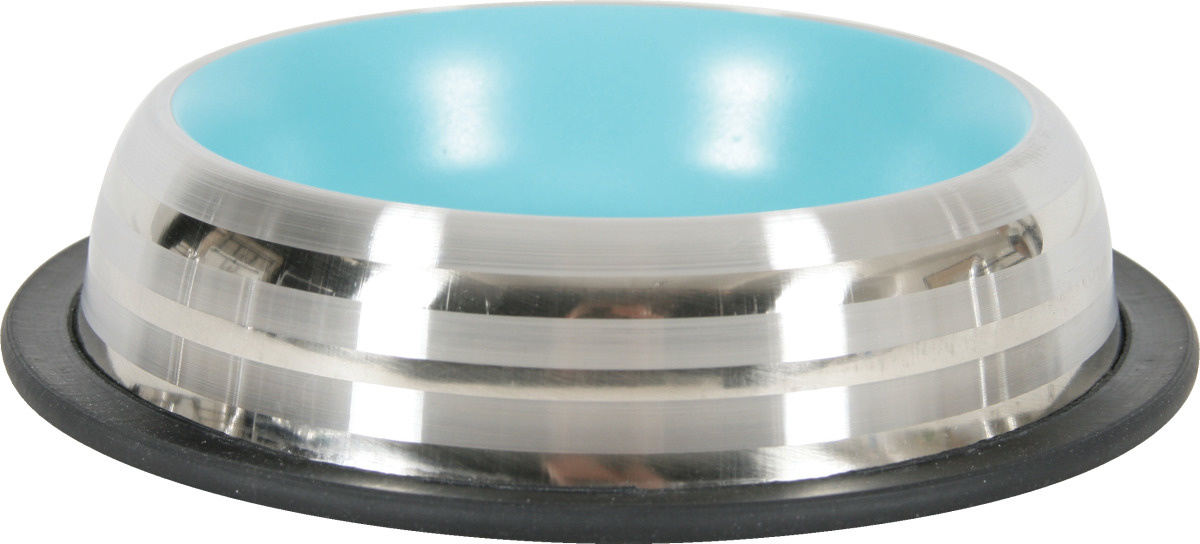 Gamelle inox anti-dérapante 225ml bleu
