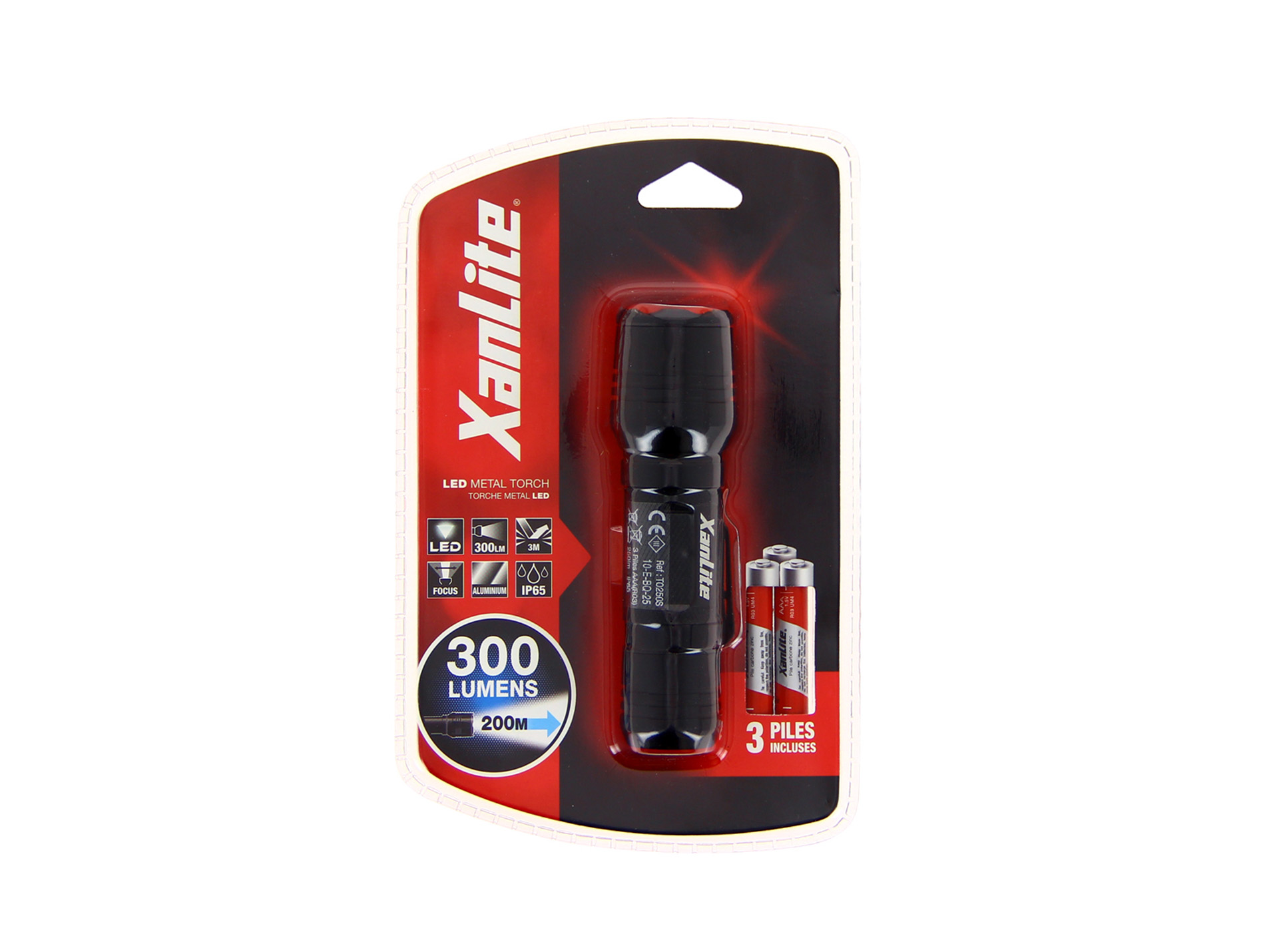 Lampe torche Led XANLITE métallique 300lm