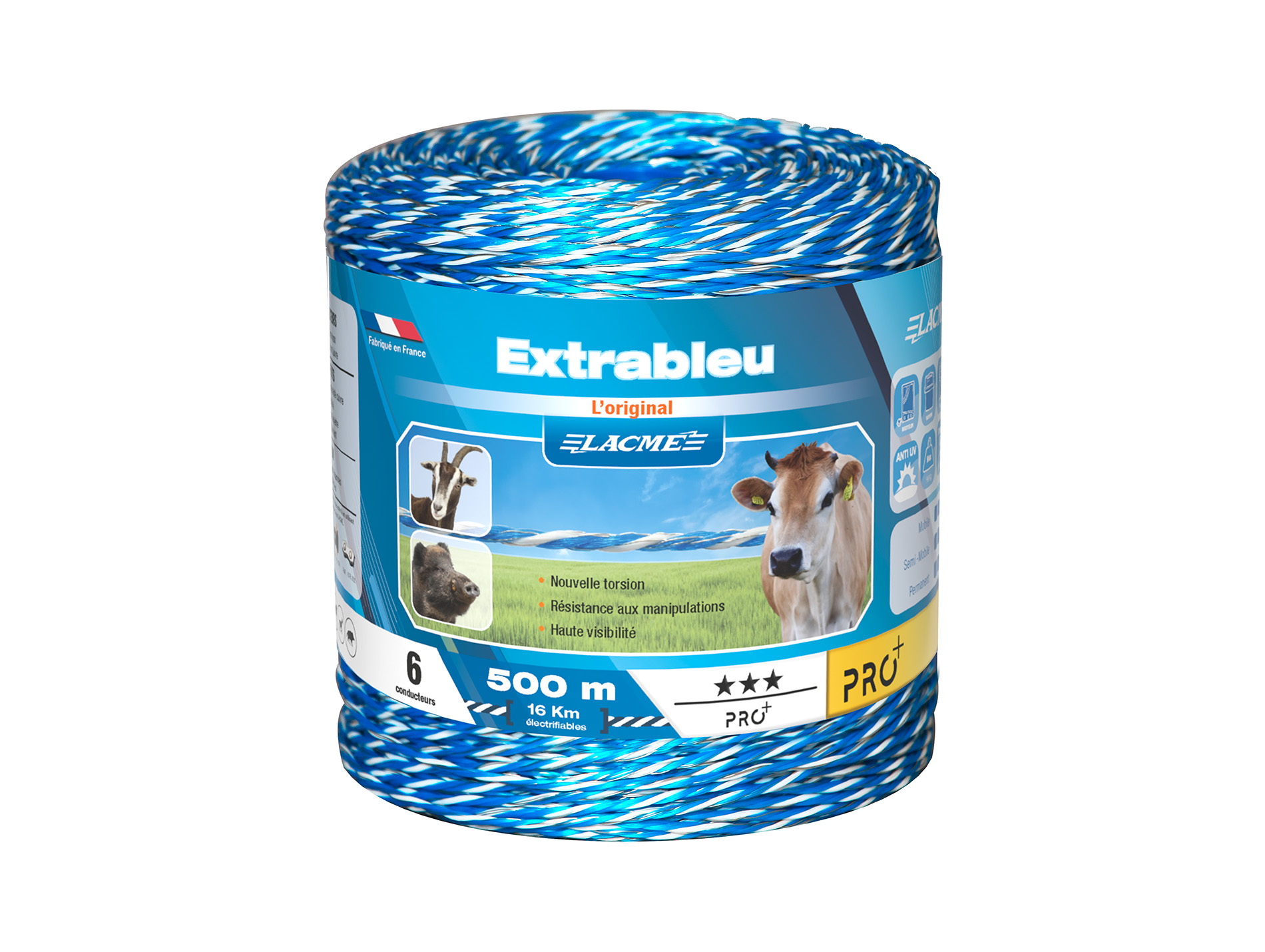 Fil ExtraBleu LACME 6 conducteurs Ø3mm L.500m