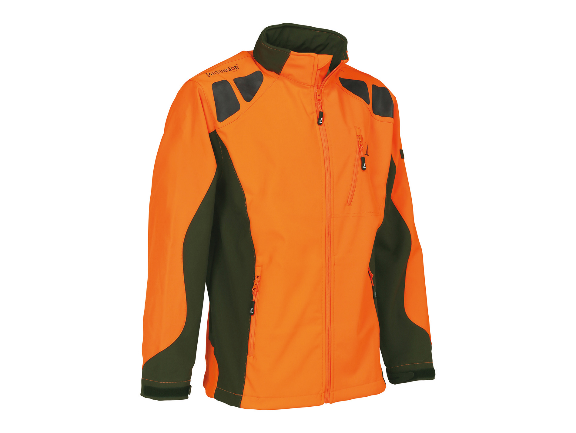 Blouson de chasse Softshell PERCUSSION orange/kaki