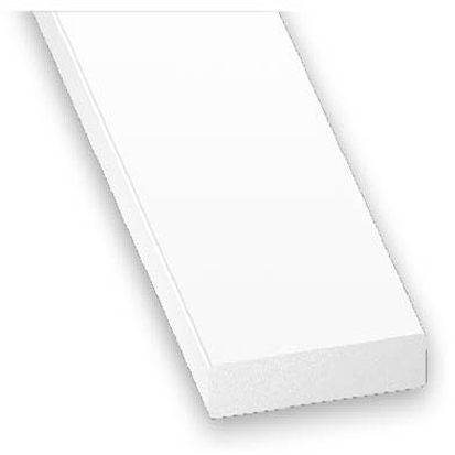 Profilé plat CQFD en PVC blanc 30x2mm 2m