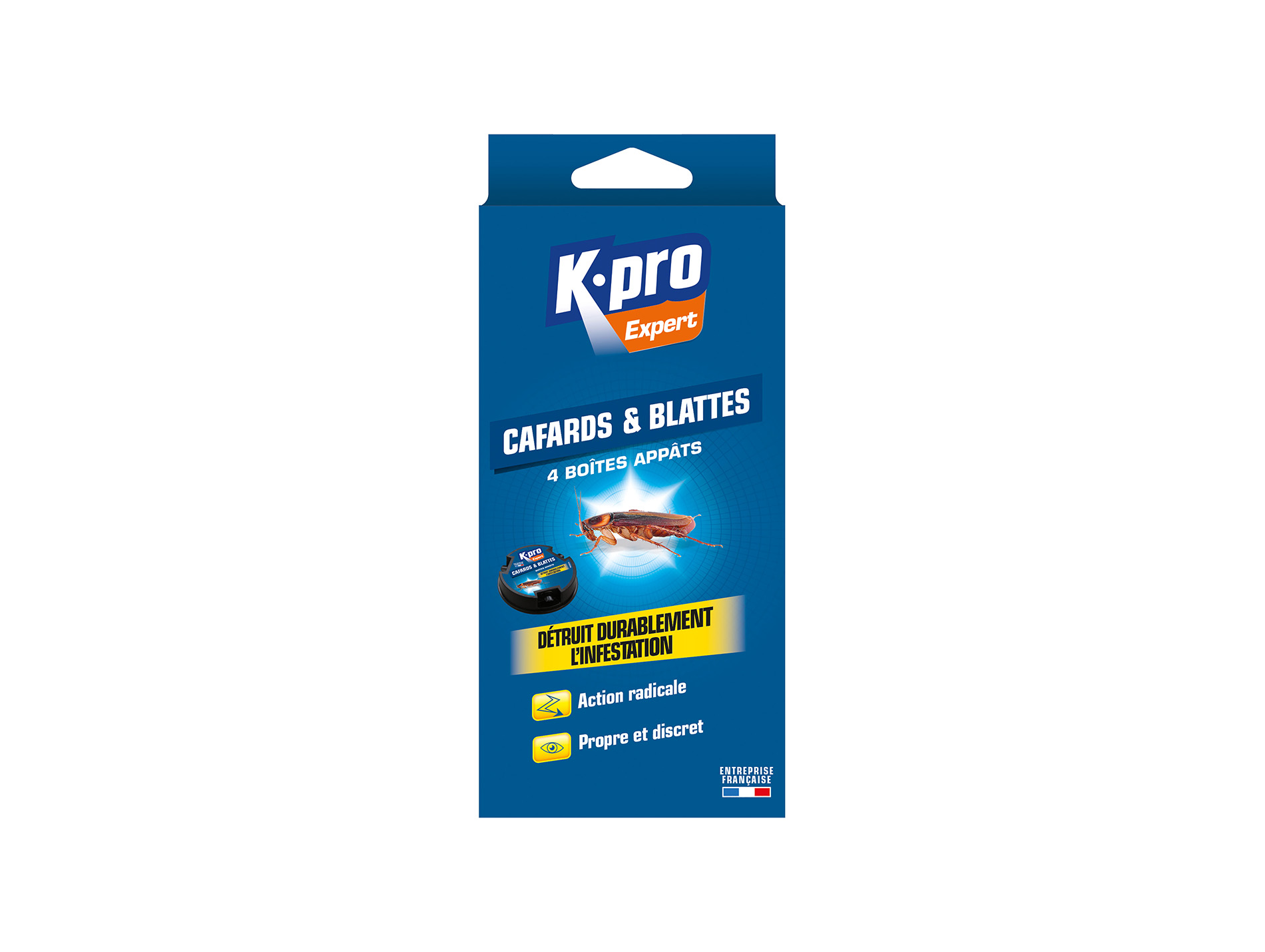 Boîtes d'appât cafards et blattes KAPO x4
