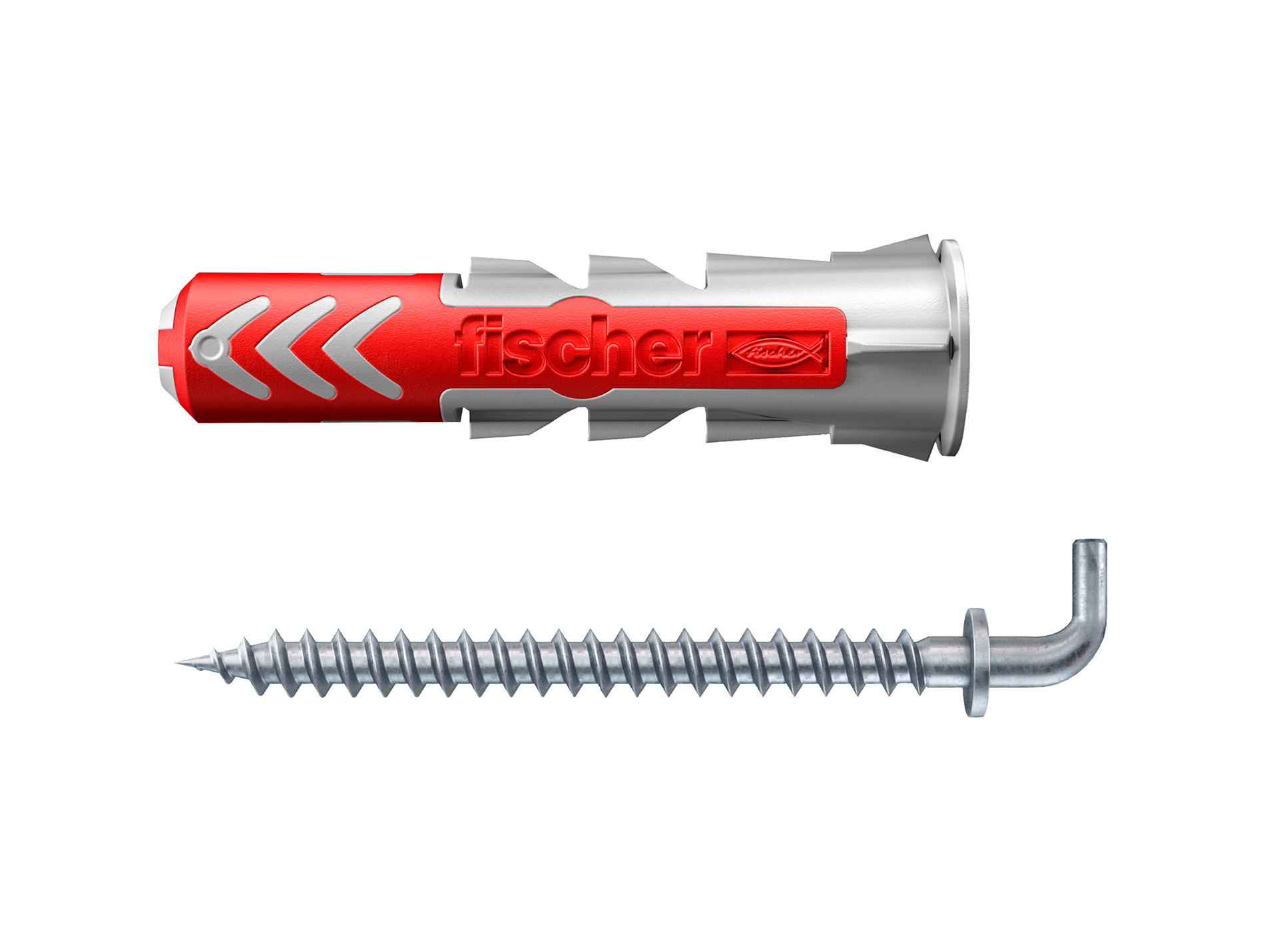 Chevilles bi-matière crochet droit DuoPower FISCHER Ø6mm L.30mm x6