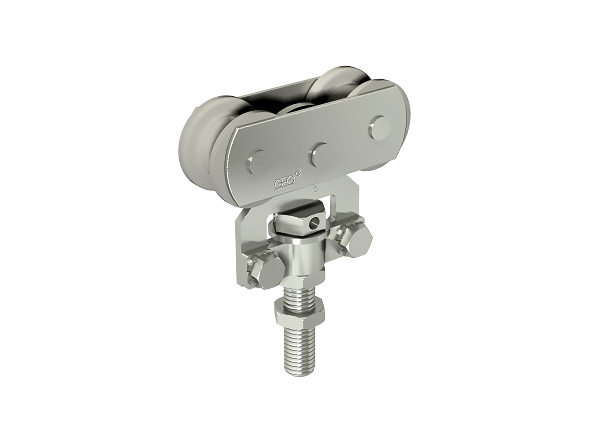 Monture sur chant MANTION 2 galets Delrin cage à rouleaux 80kg