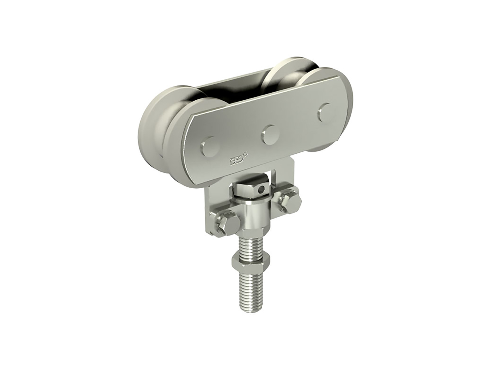 Monture sur chant MANTION 2 galets Delrin cage à rouleaux 150kg