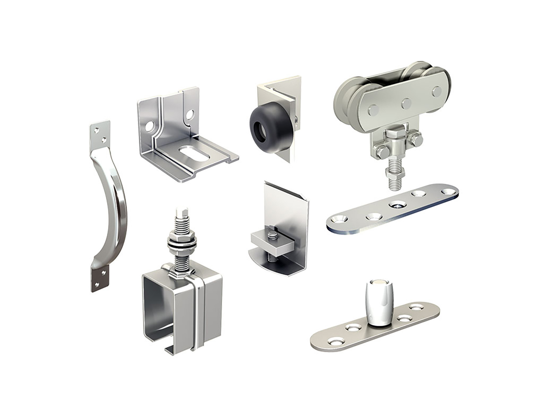 Kit de garniture MANTION pour porte en U de 80kg 1,5m