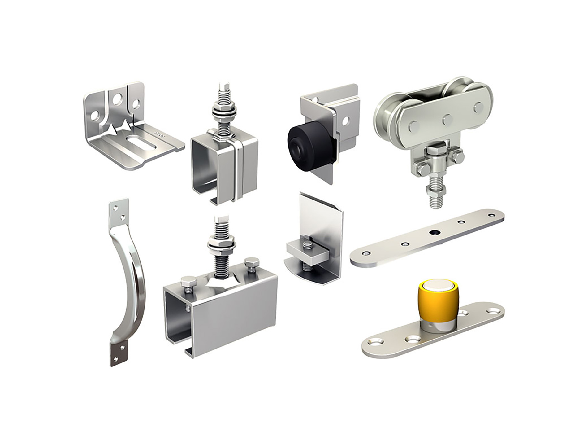 Kit de garniture MANTION pour porte en U de 150kg 2m