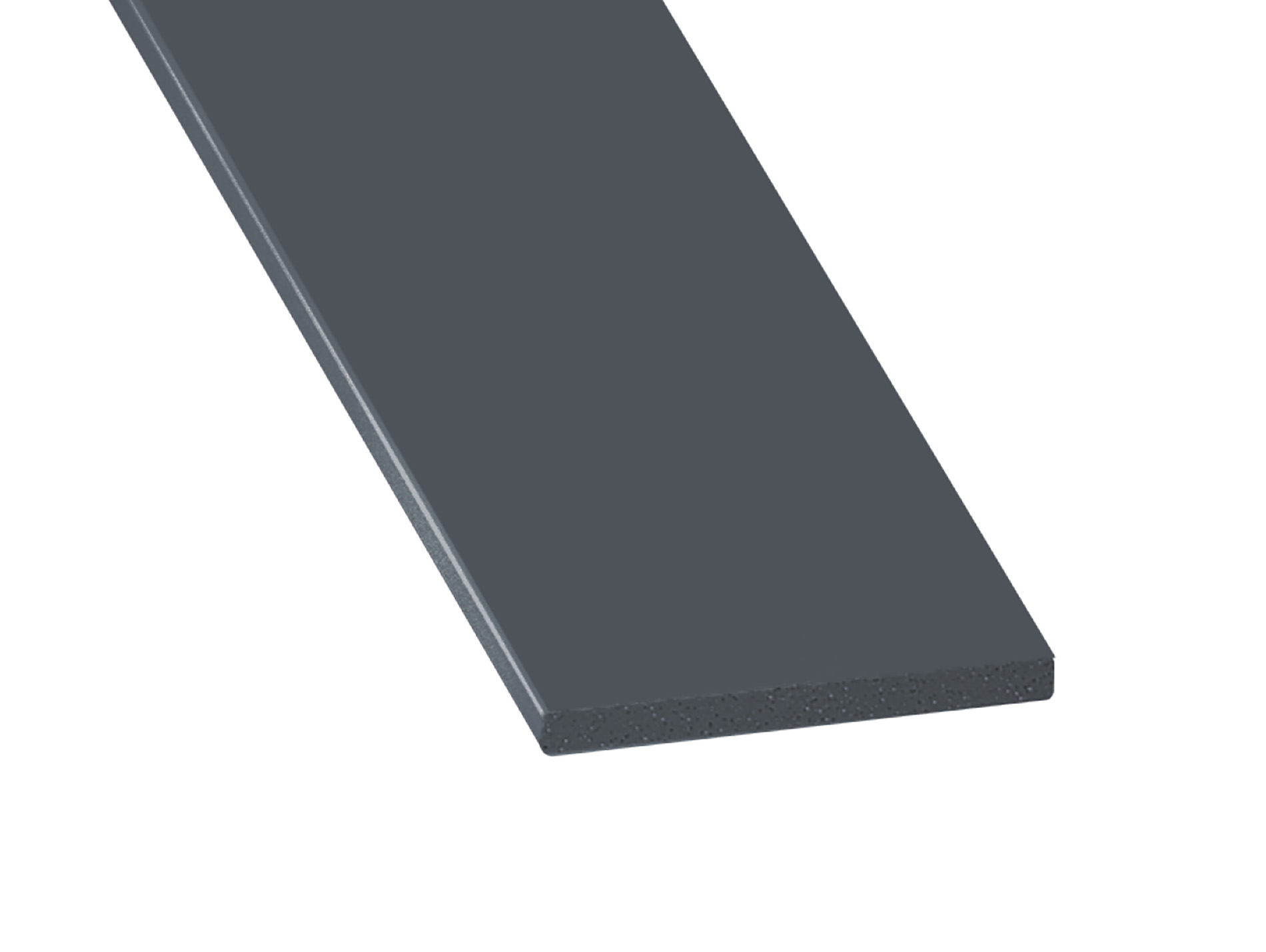 Profilé plat CQFD en PVC gris anthracite 50x2mm 2,6m