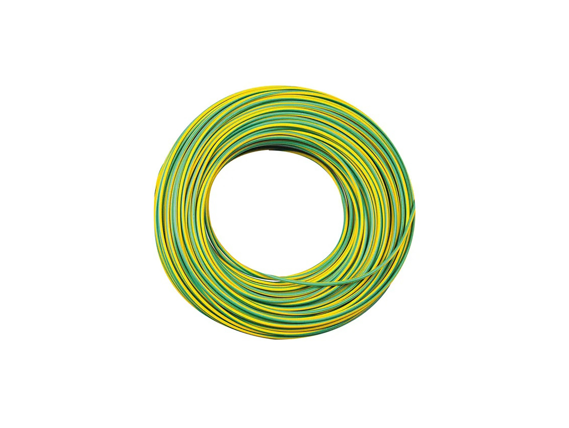 Câble électrique ELECTRALINE HO7VU 1x2,5mm² 100m Vert/Jaune