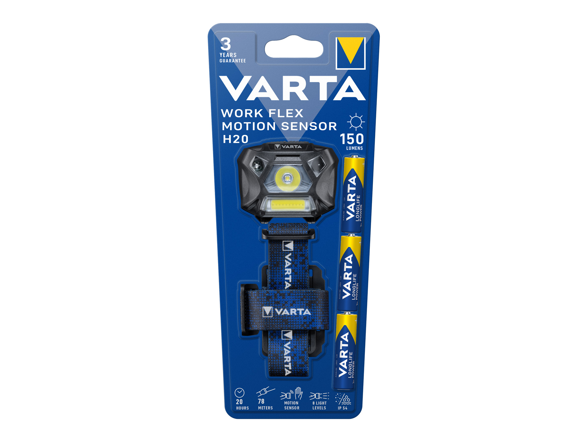 Lampe torche Led VARTA Work Flex Motion Sensor H20 150lm