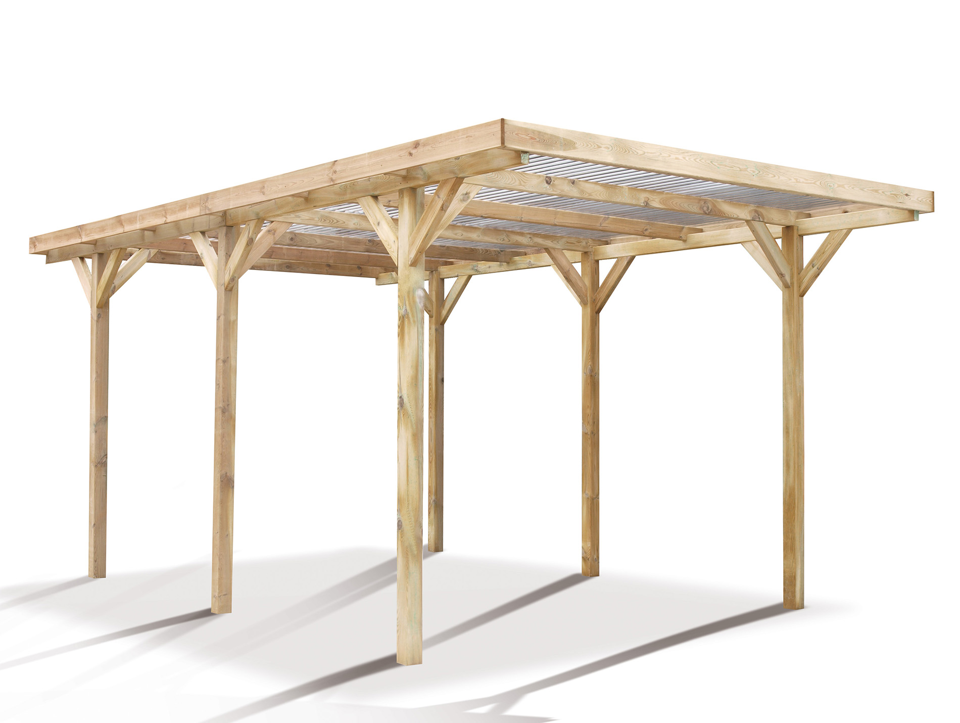 Carport bois Max 15,7m²