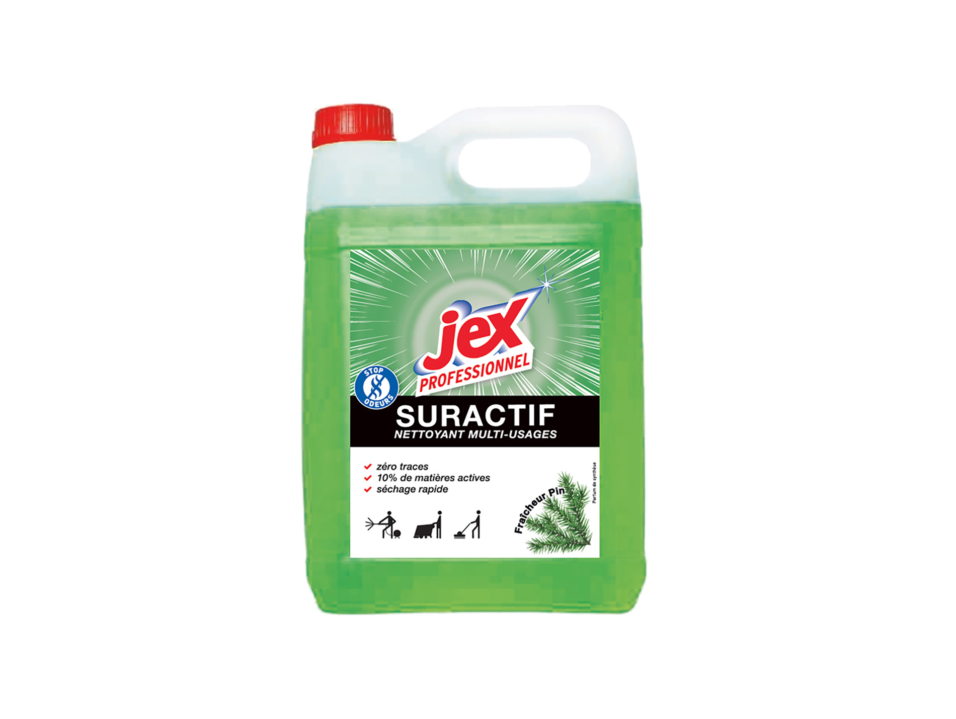 Nettoyant détergent suractif JEX PRO parfumé pin des landes 5L