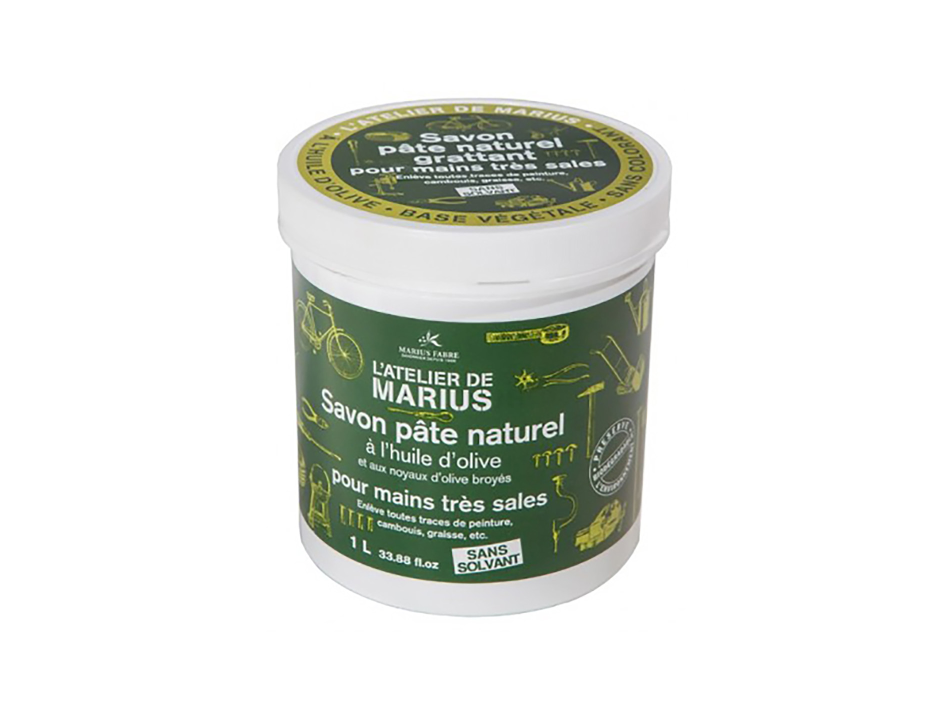 Savon pâte naturel grattant à l'huile d'olive 1L