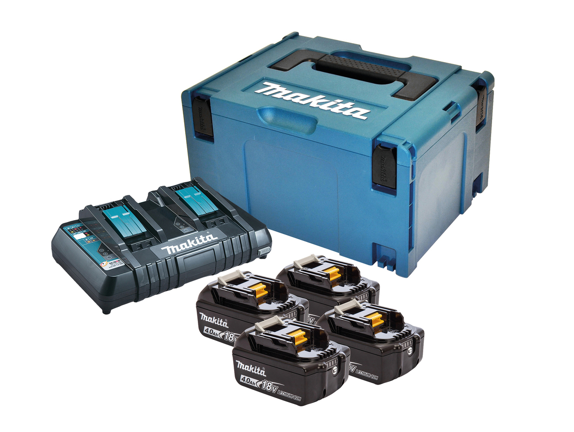 Pack 4 batteries MAKITA BL1840B 18v 4ah avec chargeur rapide