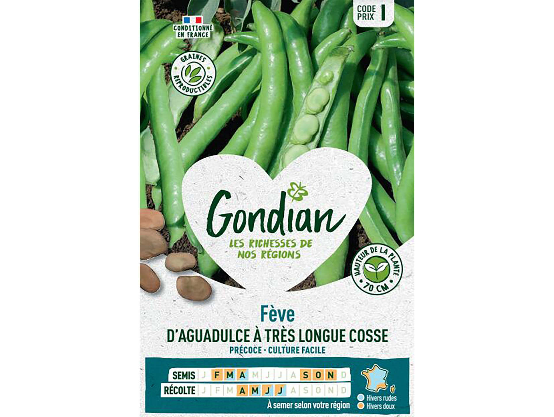 Fève d'Aguadulce à Très Longue Cosse GONDIAN Série I 1kg