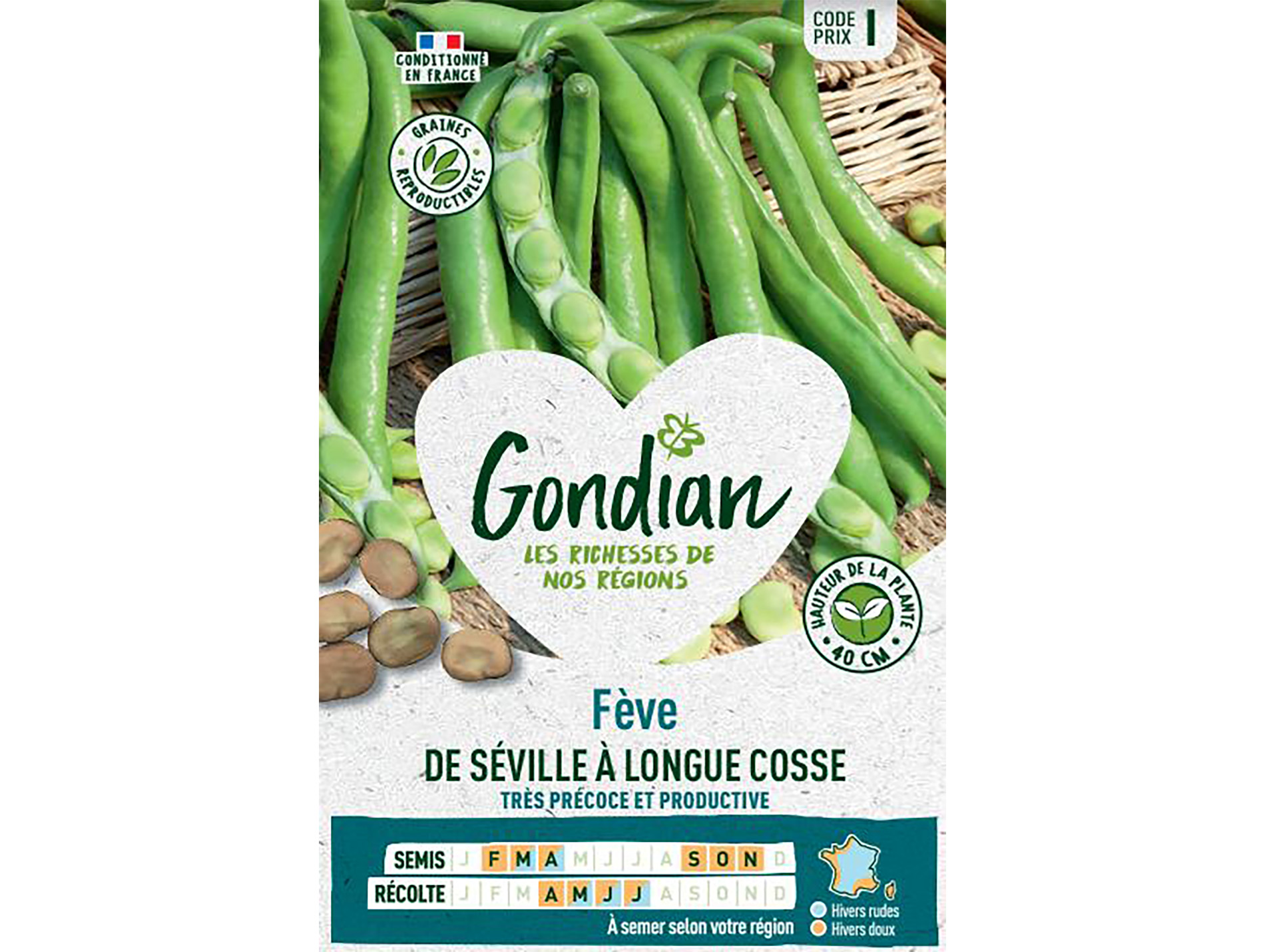 Fève de Séville à Longue Cosse GONDIAN Série I 1kg