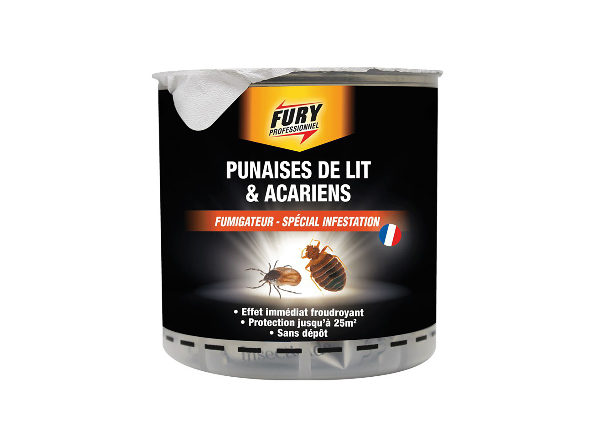 Fumigateur FURY punaises de lits et acariens 25m²