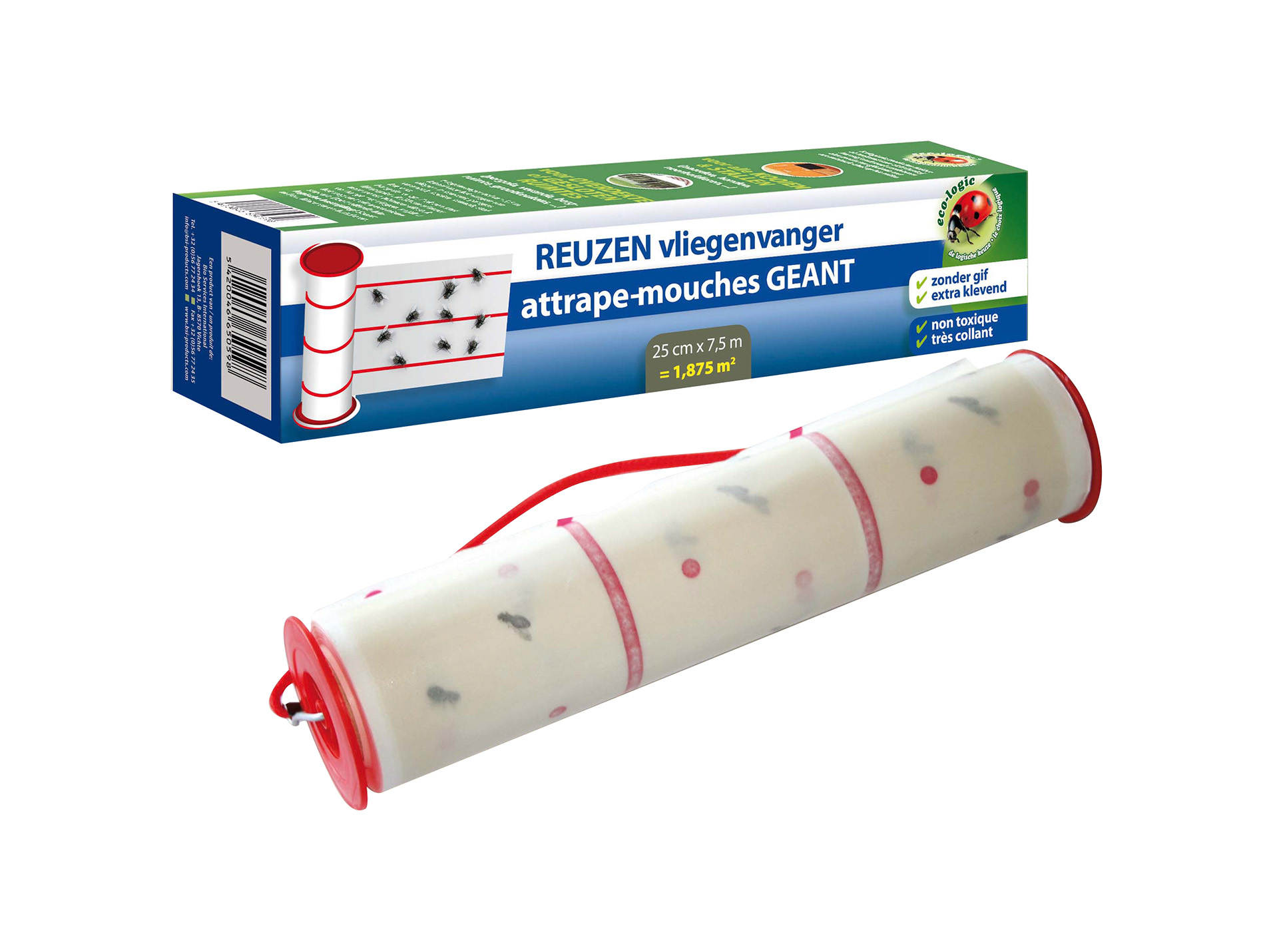 Rouleau attrape mouches géants 25cm x 7,5m