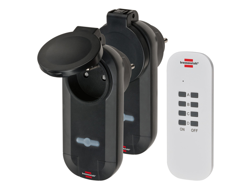 Lot 2 prises télécommandées BRENNENSTUHL RC CE1 0201 IP44 16a 230v