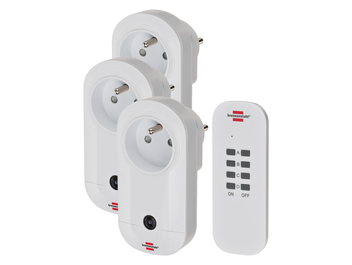 Lot 3 prises télécommandées BRENNENSTUHL RC CE1 3001 IP20 16a 230v