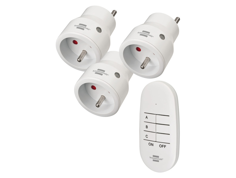 Lot 3 prises télécommandées BRENNENSTUHL RCCE23001 IP20 16a 230v
