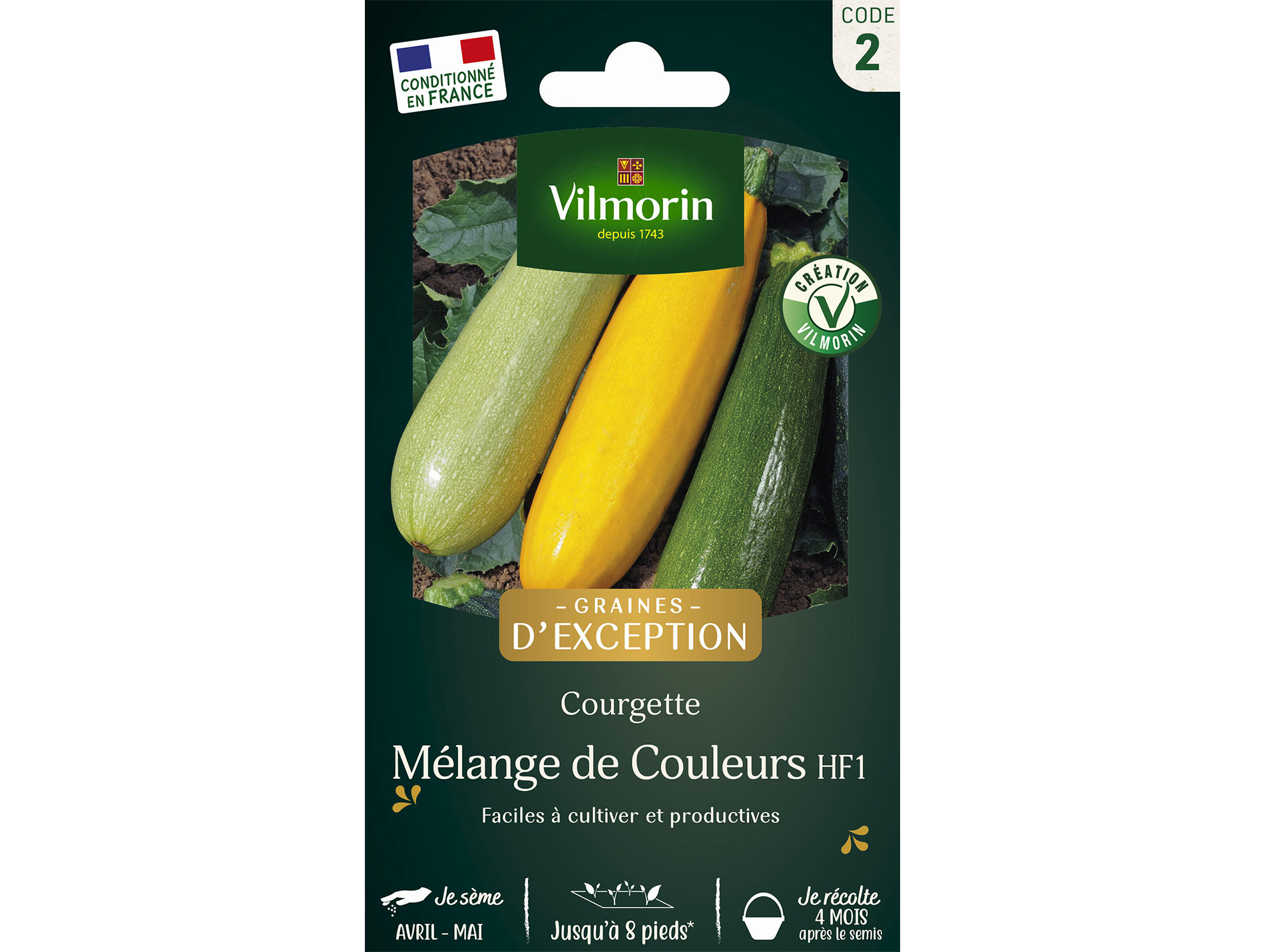 Courgette Mélange de Couleurs VILMORIN Série 2