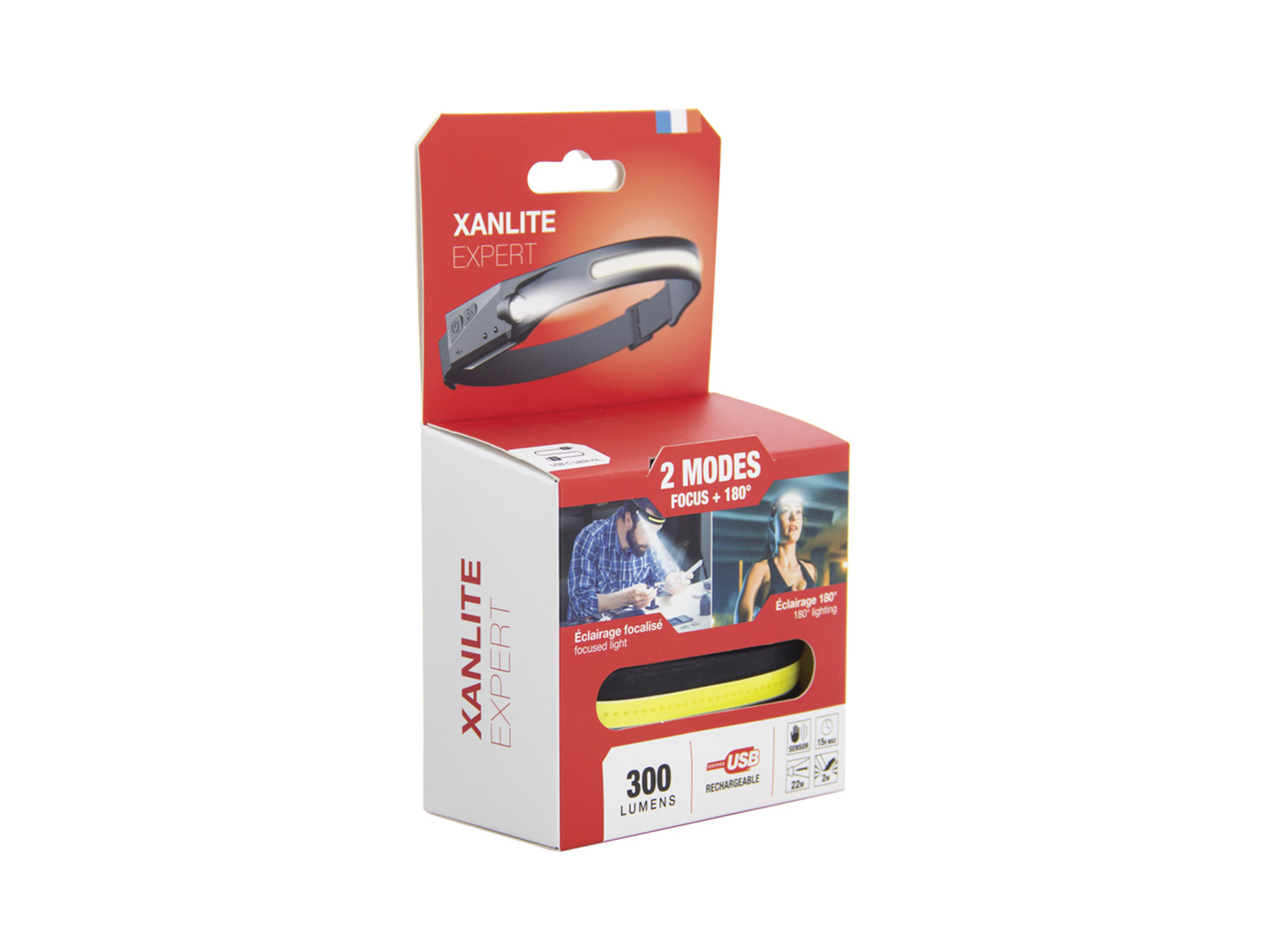 Lampe frontale Led XANLITE rechargeable 300lm