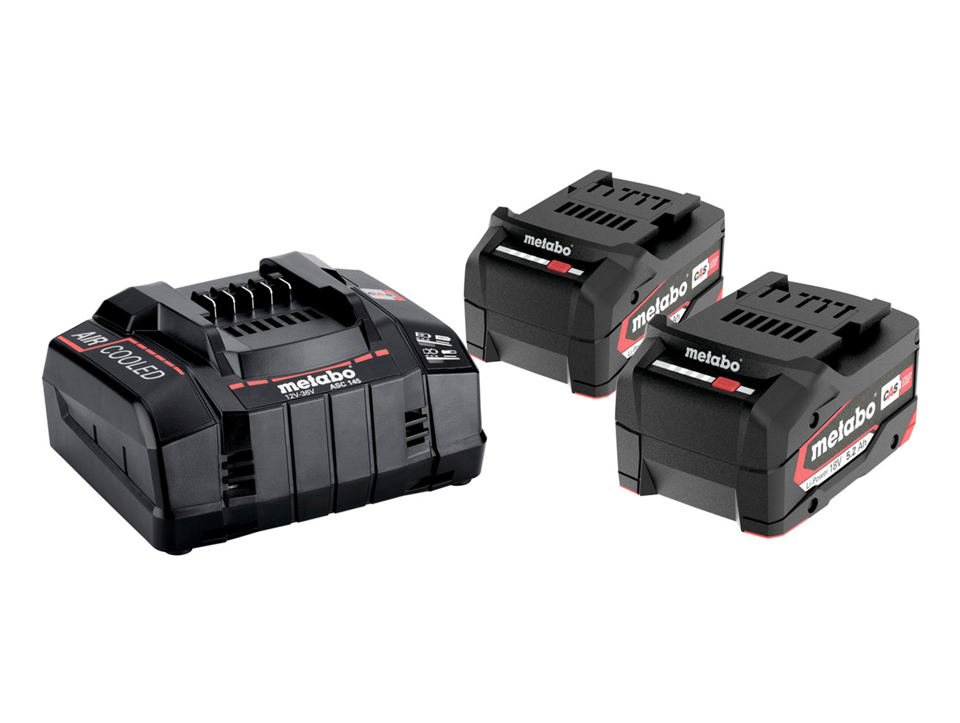 Pack 2 batteries METABO 18v 5,2ah + chargeur rapide