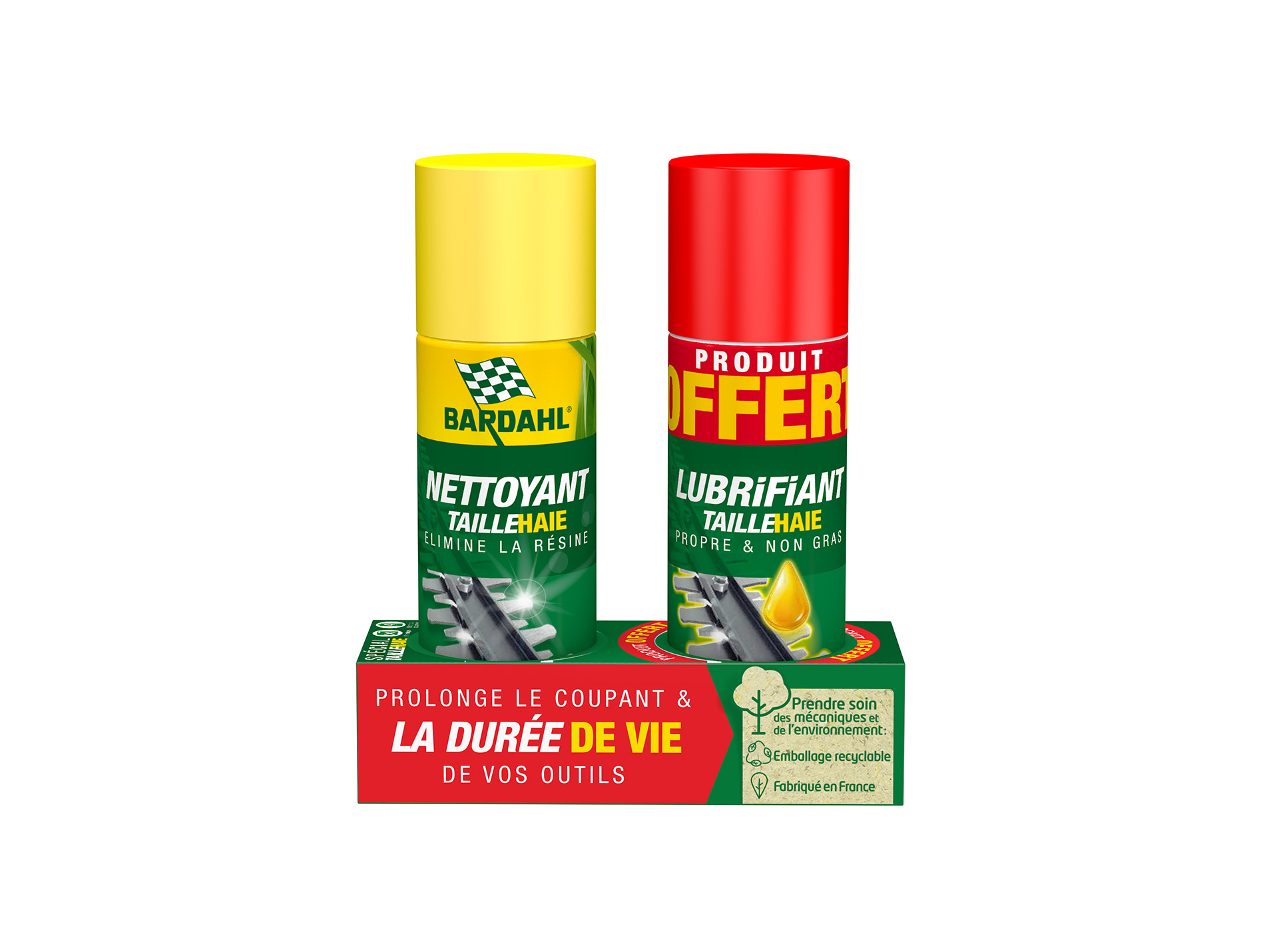 Lot nettoyant résine+lubrifiant offert BARDAHL 2x250ml