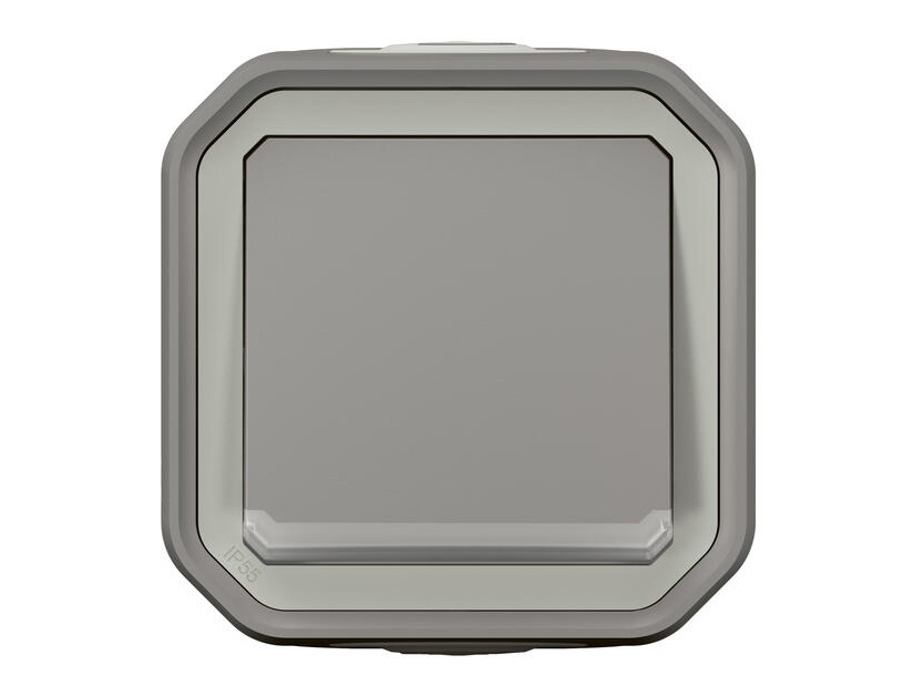 Poussoir lumineux étanche LEGRAND Plexo gris IP55 10a 250v