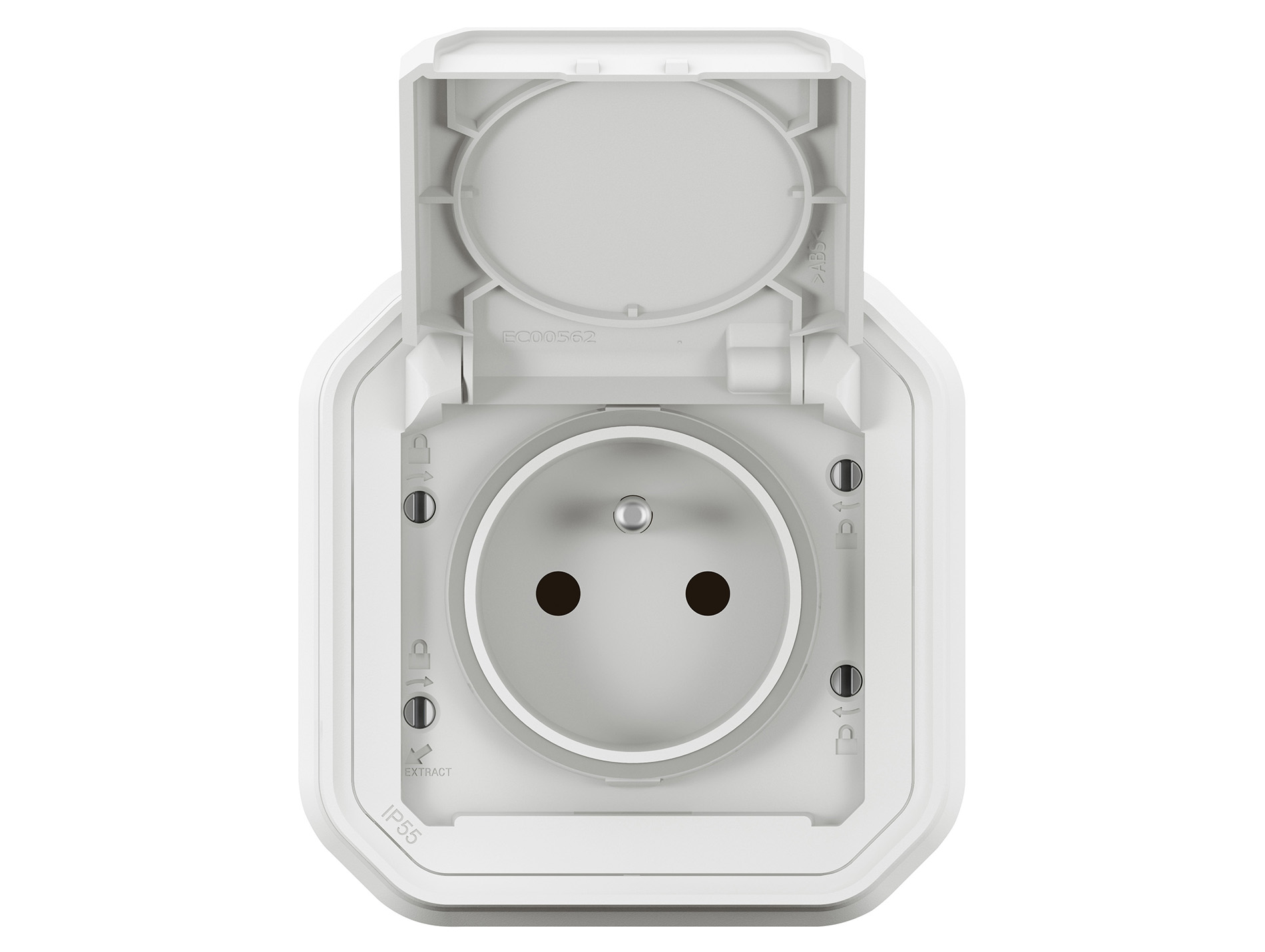 Prise étanche LEGRAND Plexo encastrée blanc 2P+T 16a