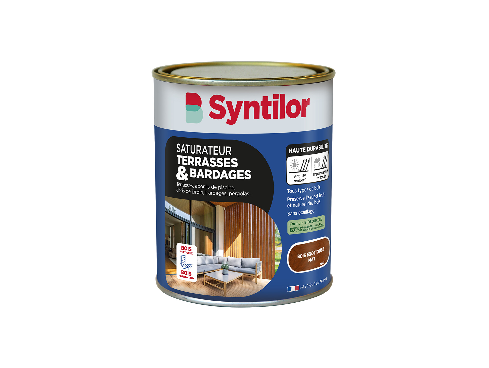 Saturateur terrasse SYNTYLOR Biosourcé Bois exotique 0,75L