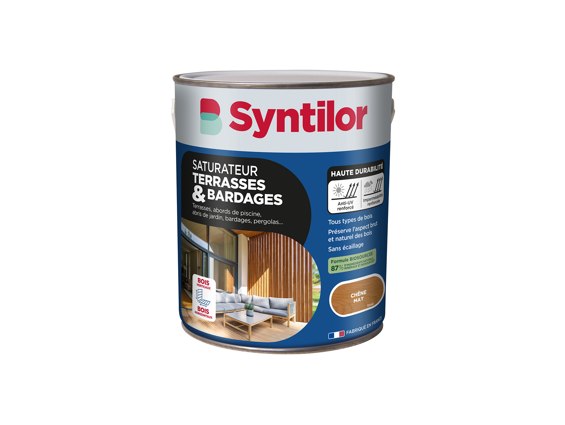 Saturateur terrasse et bardage SYNTYLOR Biosourcé Chêne 2,5L