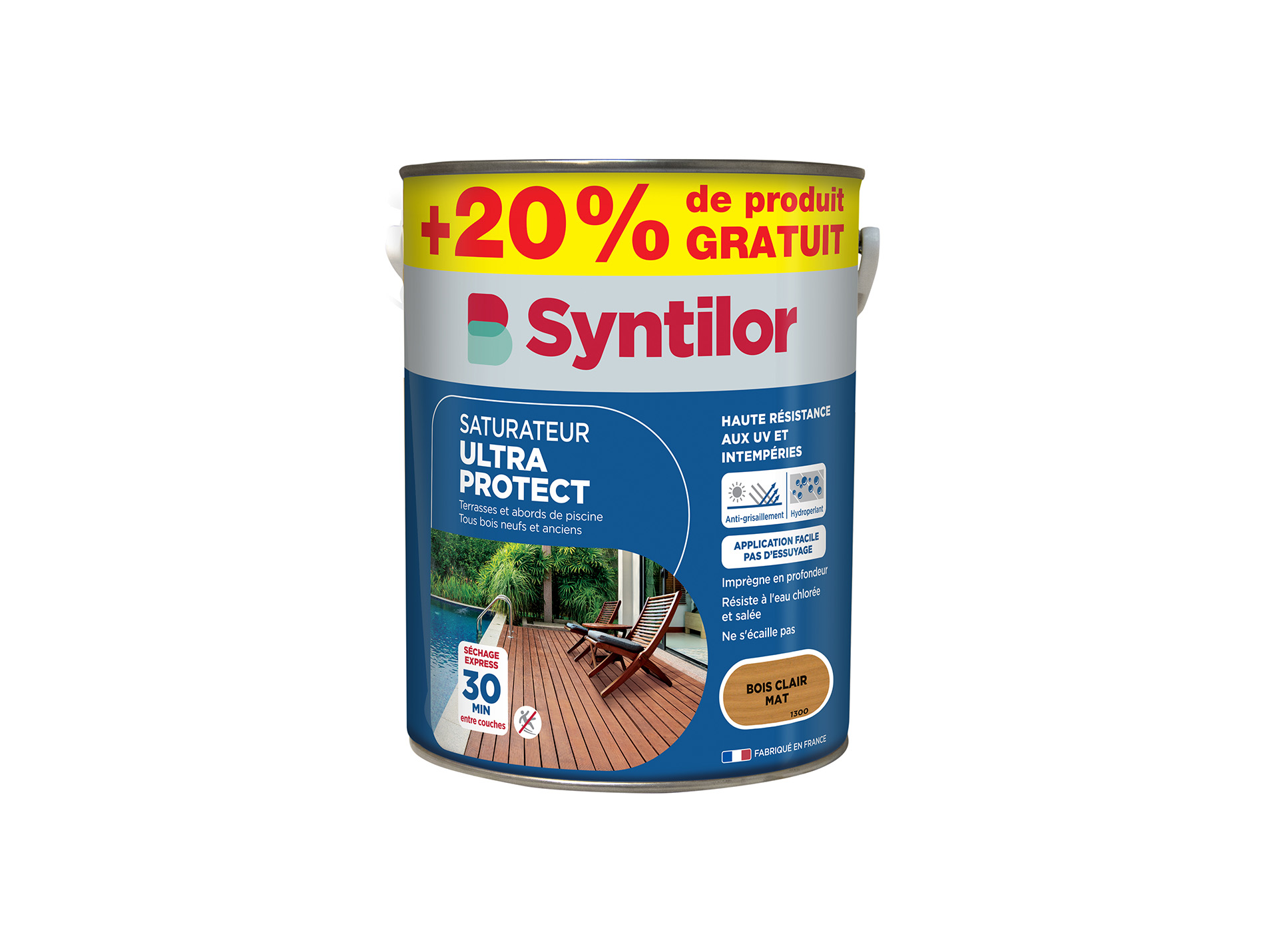 Saturateur Ultra Protect SYNTILOR sol extérieur Bois clair mat 6L