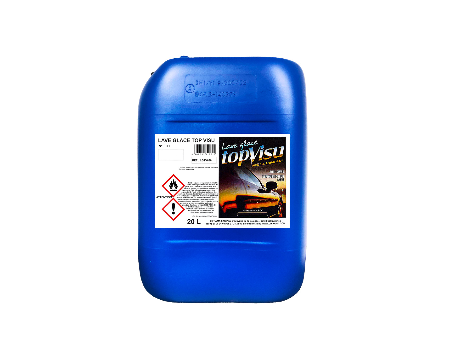 Lave glace hiver -20°C 20L