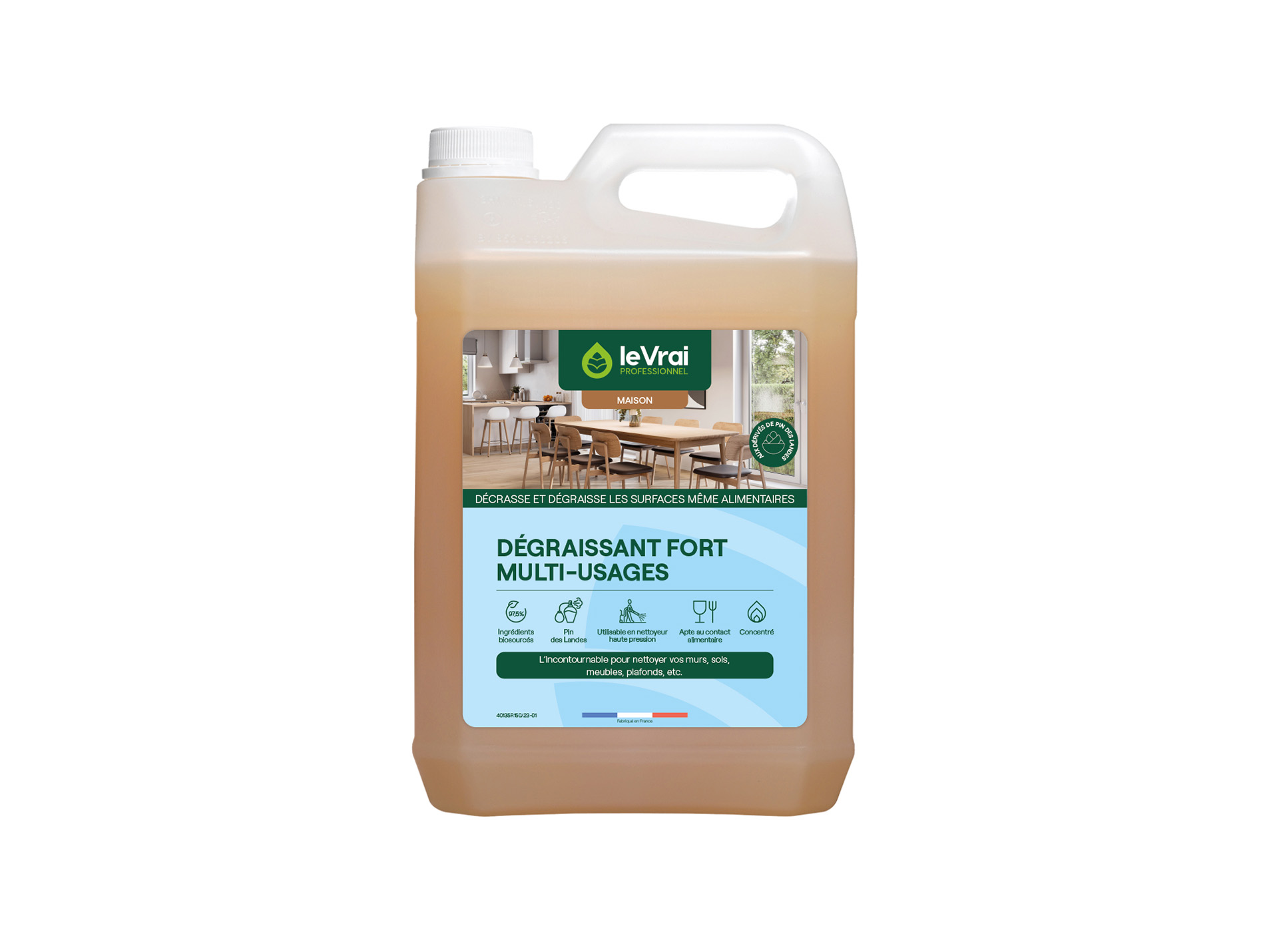 Nettoyant dégraissant fort LE VRAI multi-usages 5L