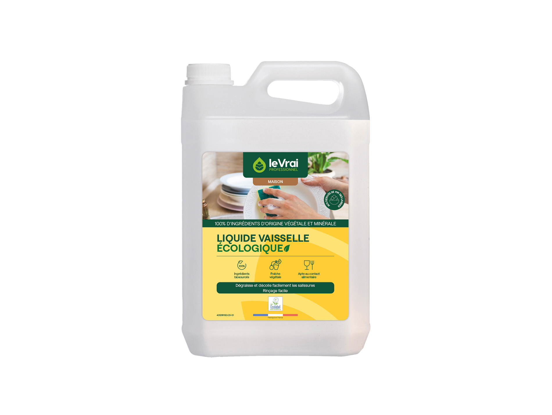 Liquide vaisselle LE VRAI écologique pour cuisine 5L