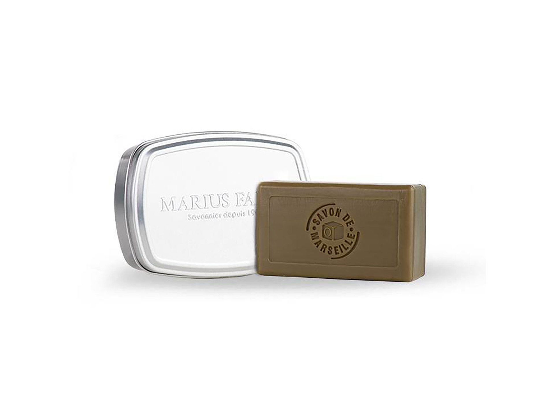 Savon de Marseille MARIUS FABRE à l'huile d'olive + boîte 100g