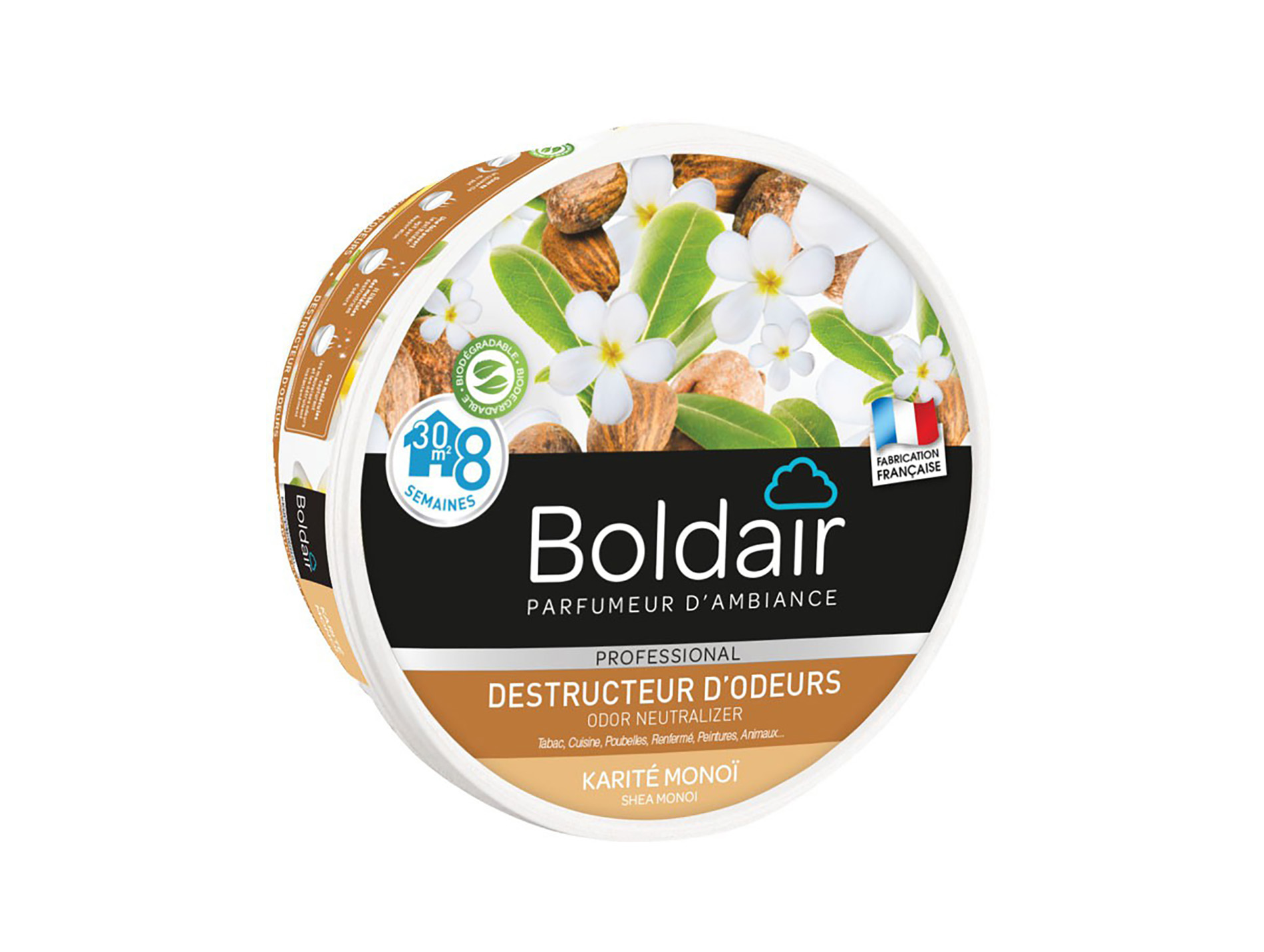 Gel destructeur d'odeurs BOLDAIR Karité 300g