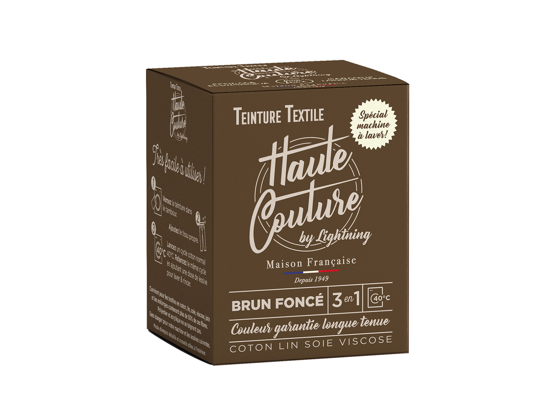 Teinture textile LIGHTNING haute couture brun foncé 350g