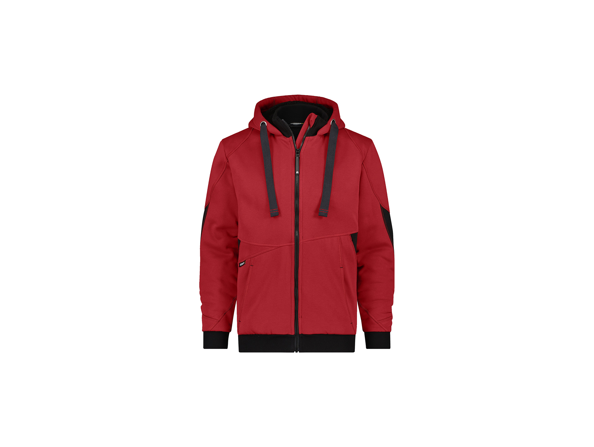Sweat de travail DASSY Pulse avec zip rouge/noir