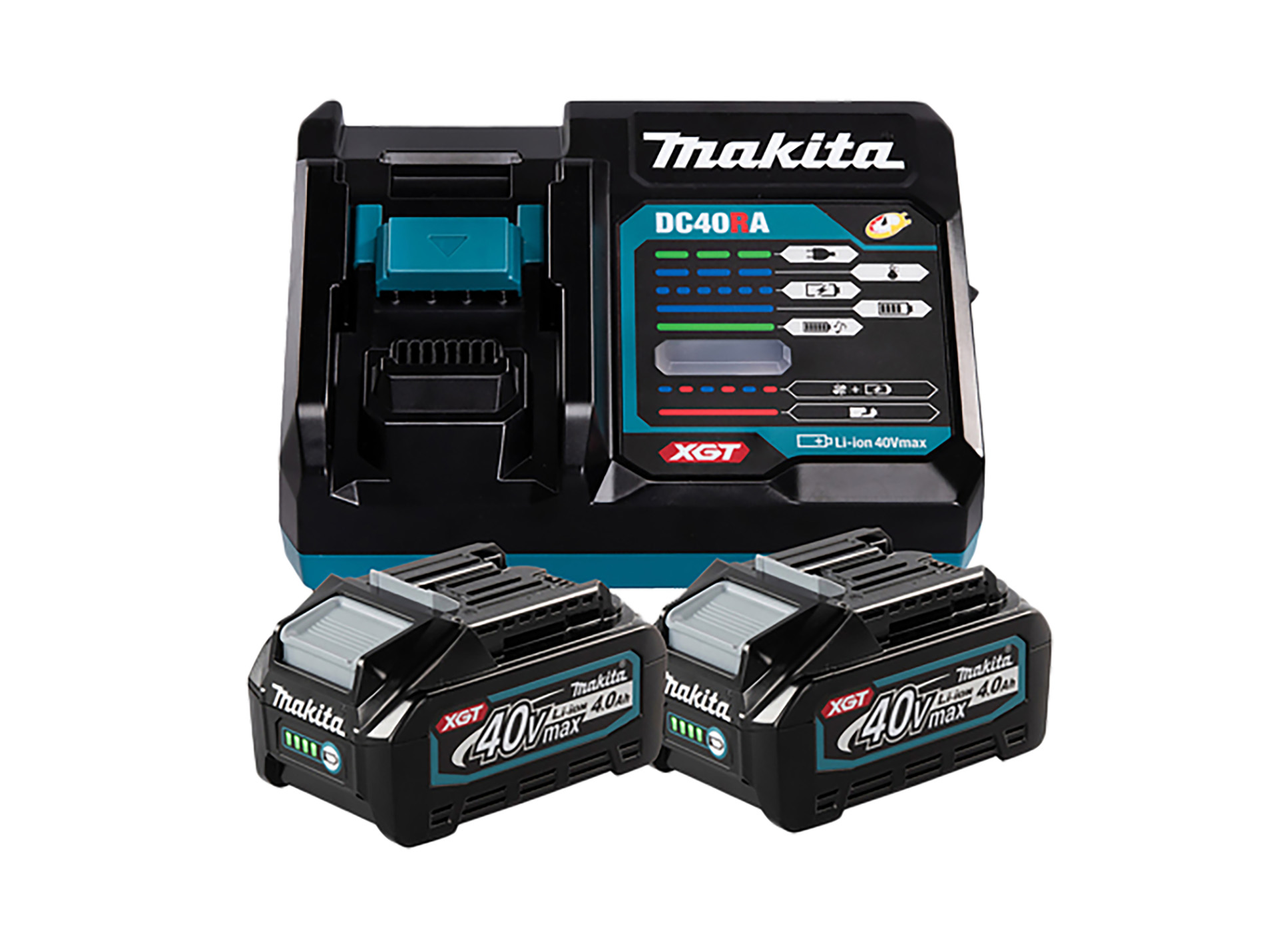 Pack de 2 batteries et chargeur rapide MAKITA 40V