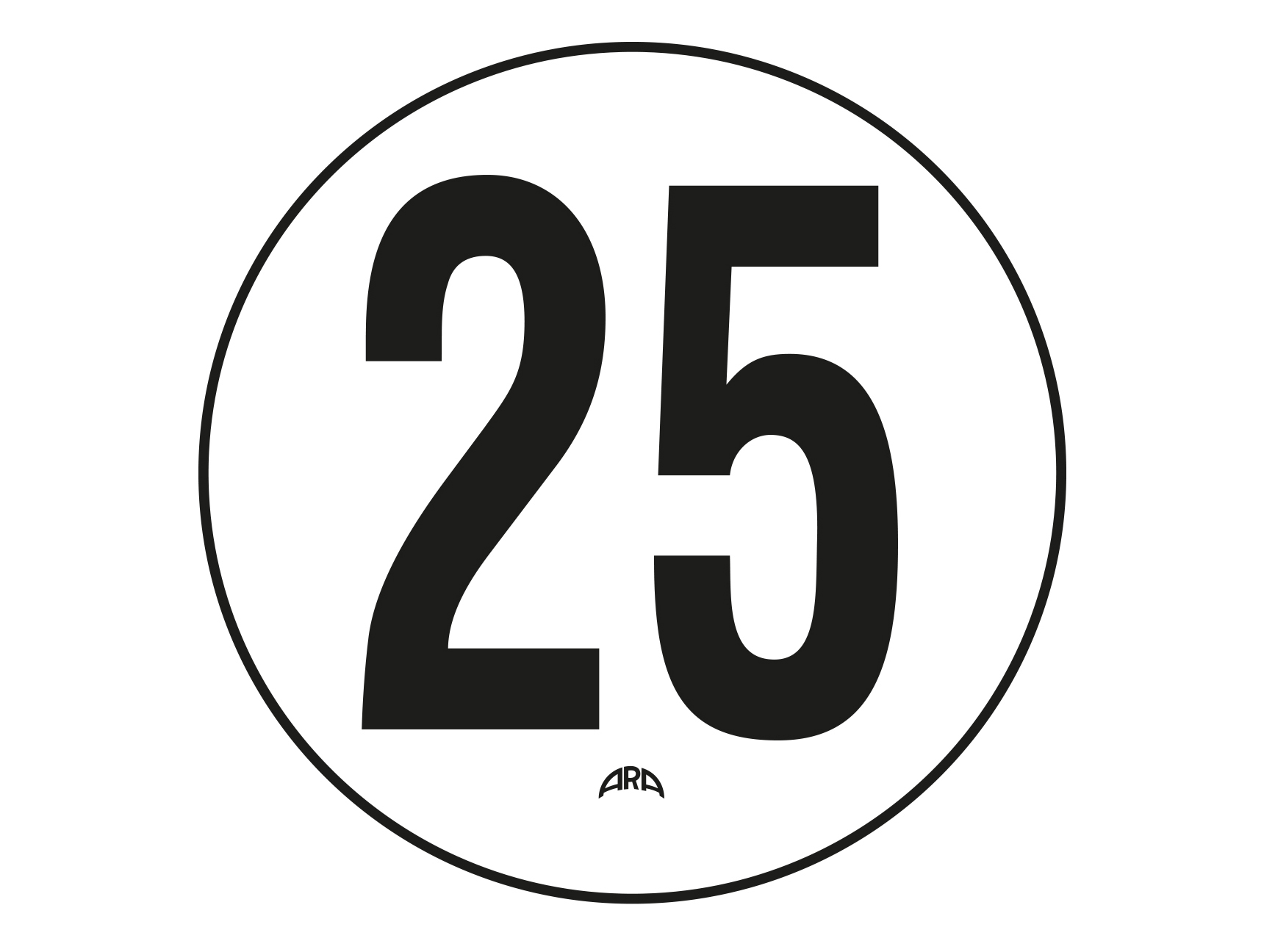 Disque limitation de vitesse 25 km/h PVC rigide SARR
