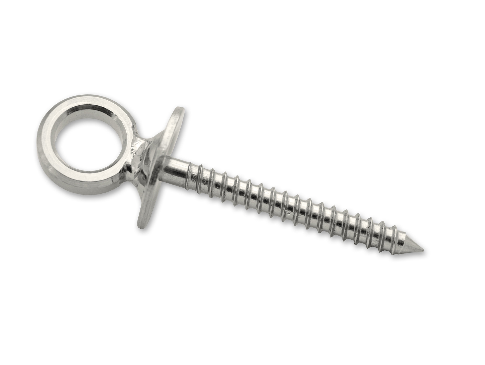 Pitons à oeil vis à bois inox Ø13mm L.65mm x2