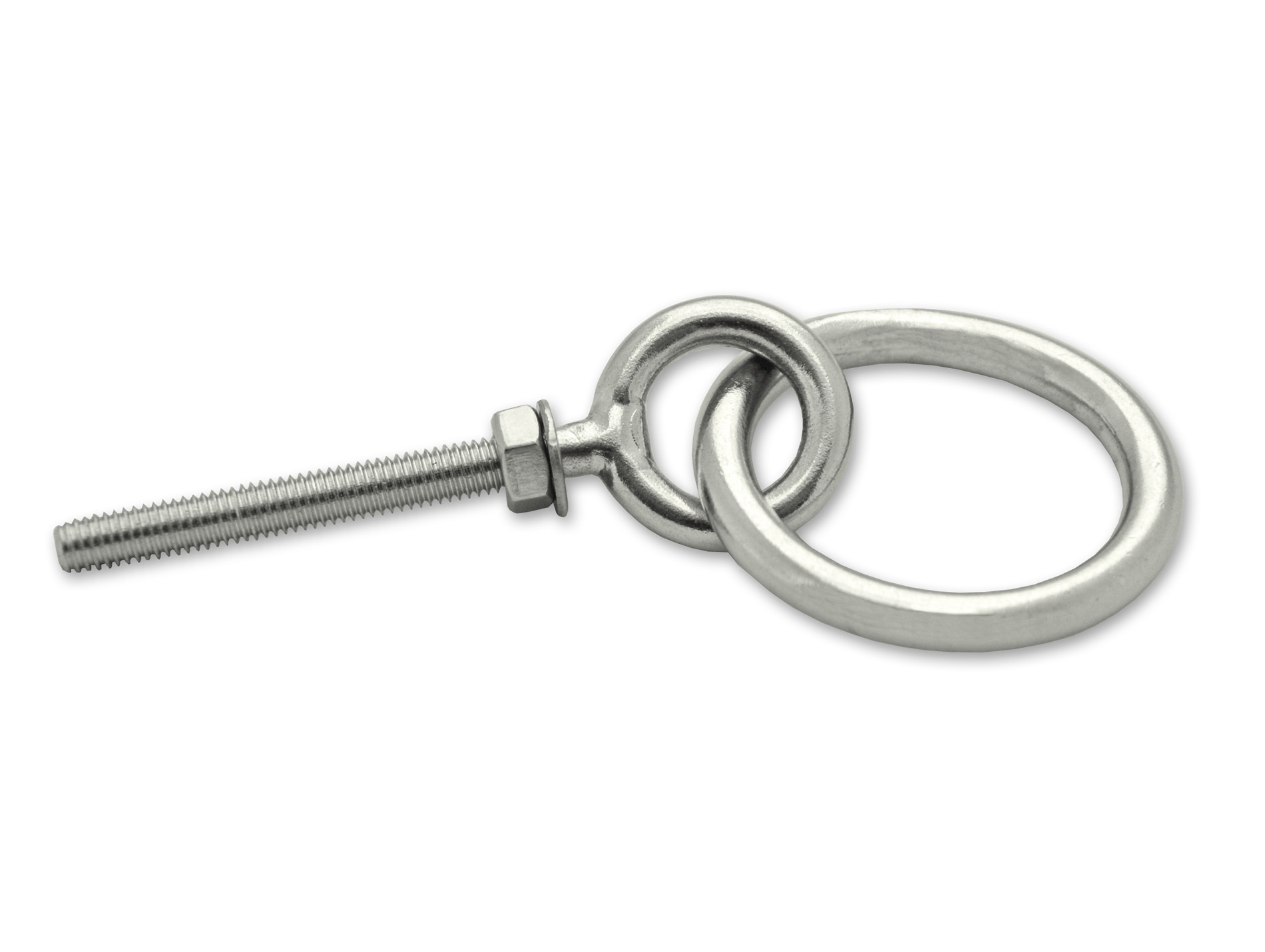 Anneau d'écurie inox écrou Ø30mm L.40mm x2