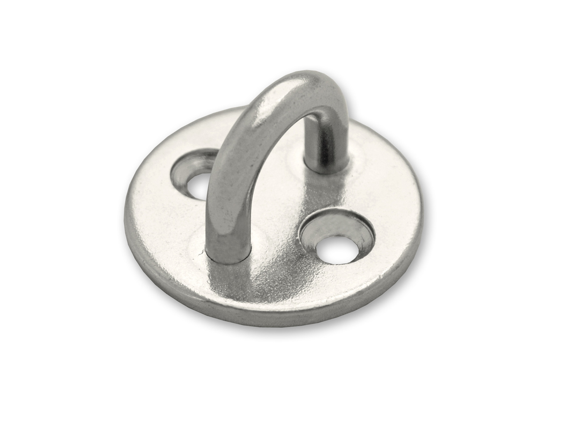 Platine ronde à oeil inox Ø33mm x2