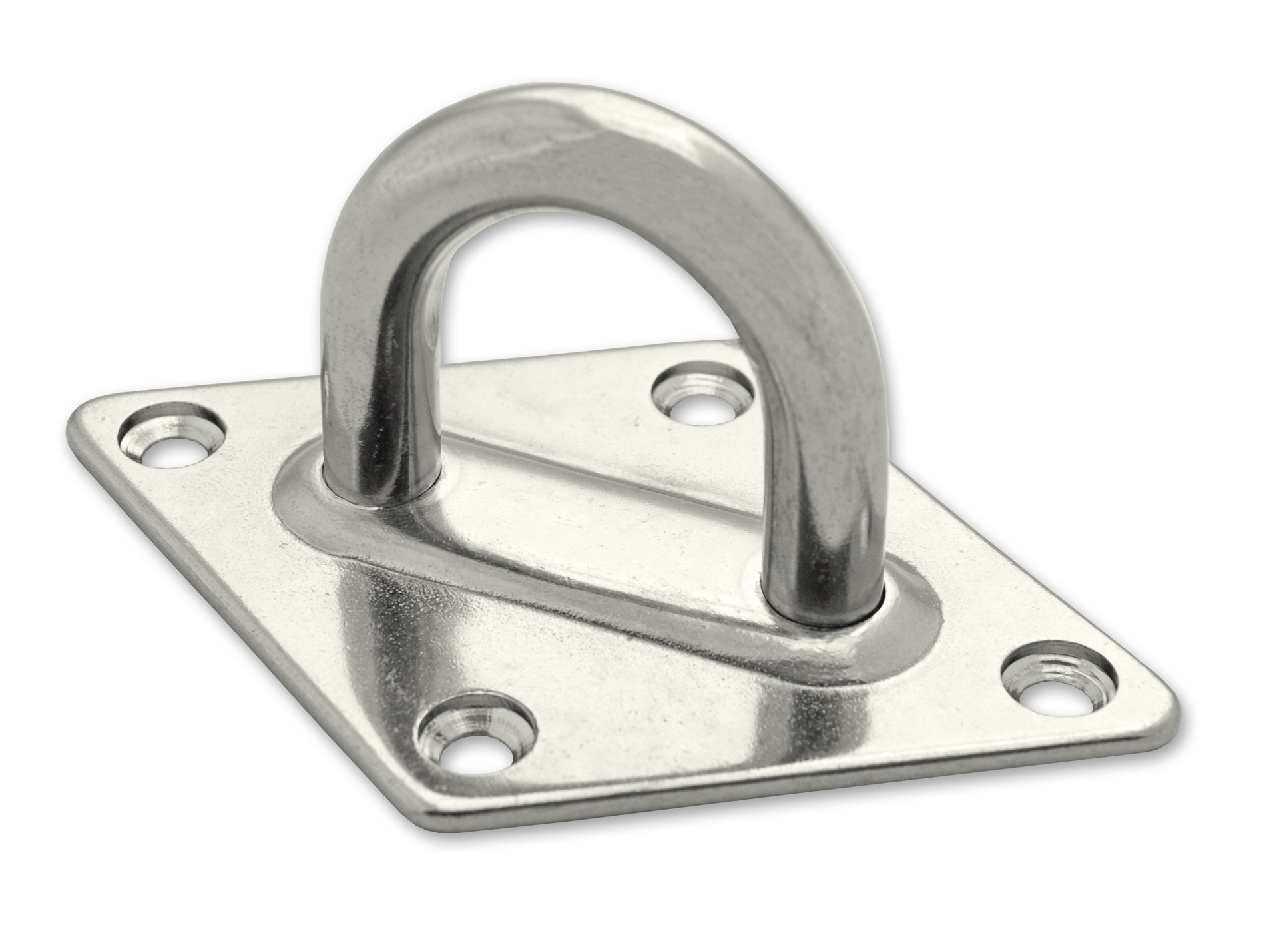 Platine losange à oeil inox 80x120mm